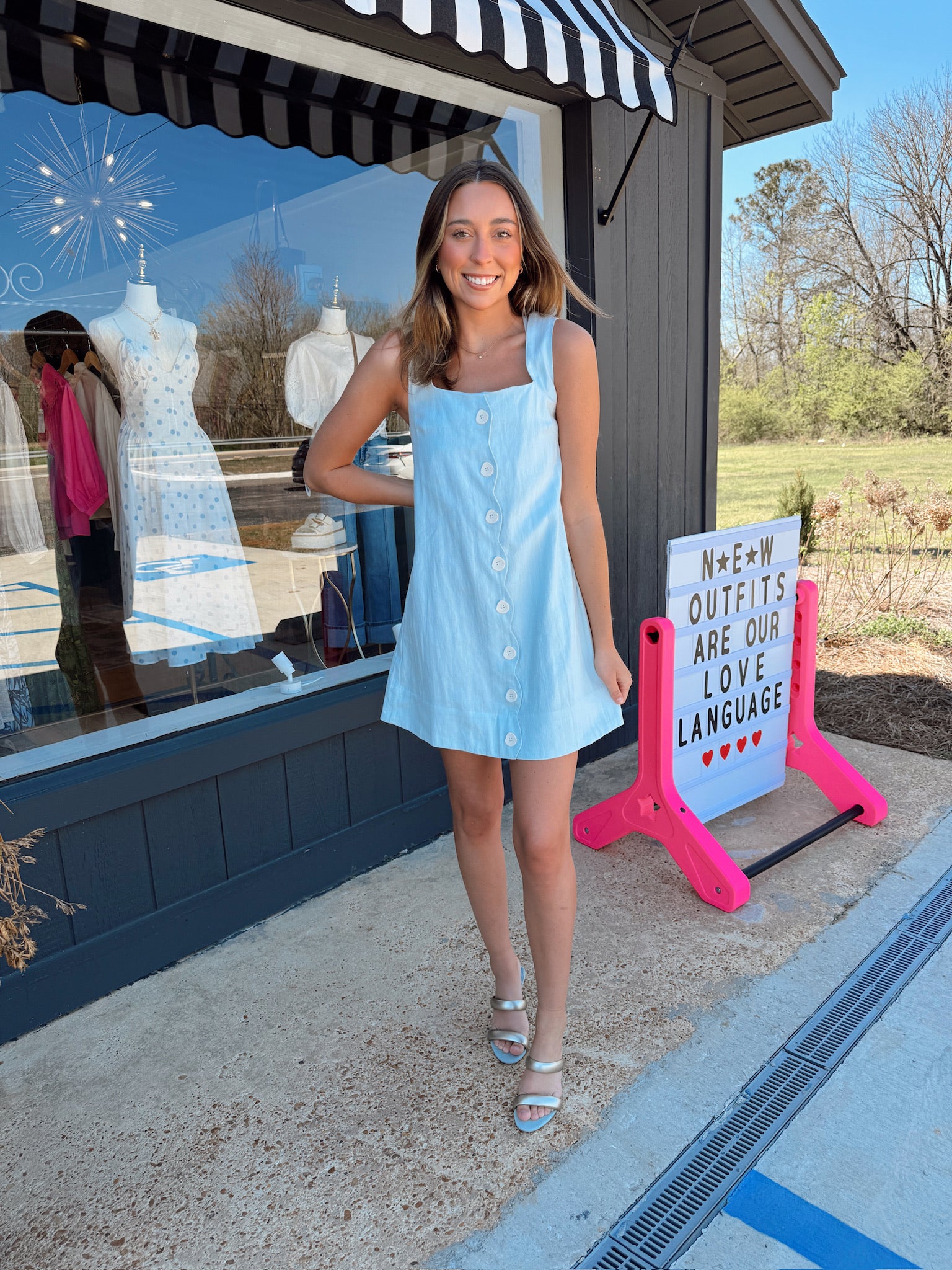 a.ren celine mini dress in sky blue a.ren celine mini dress in sky blue