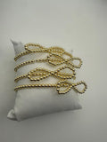 jennifer thames bow beaded bracelet in gold