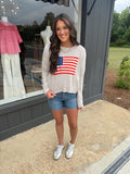 z supply sienna patriot sweater natural in heather