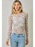 Mystree Floral Mesh Top