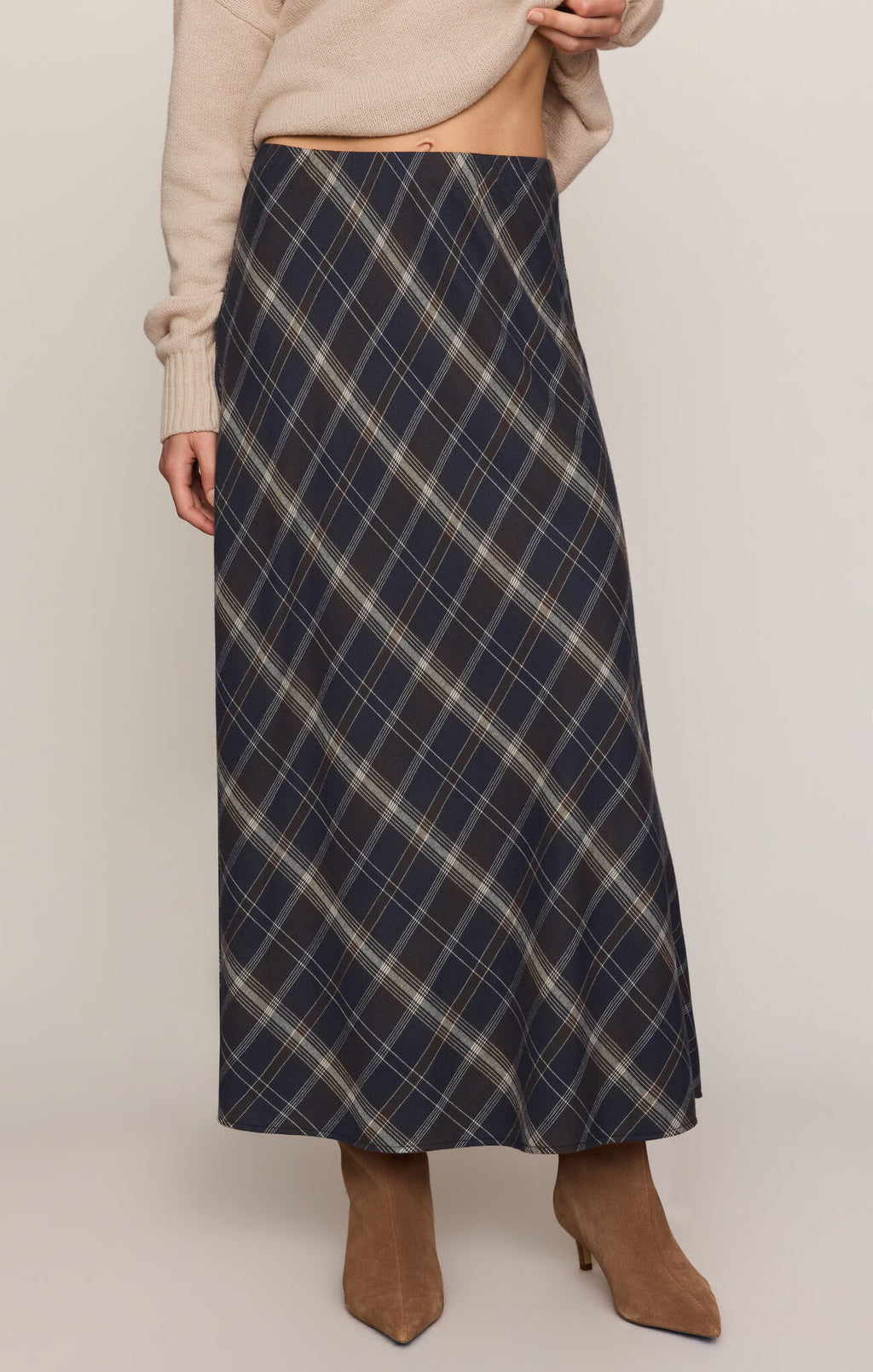 z supply crestview plaid skirt in eclipse