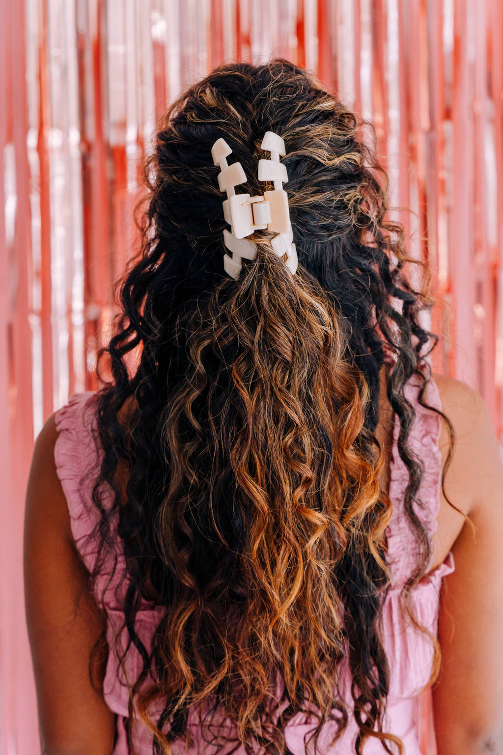 TELETIES Classic Hair Clip | Large | Almond Beige