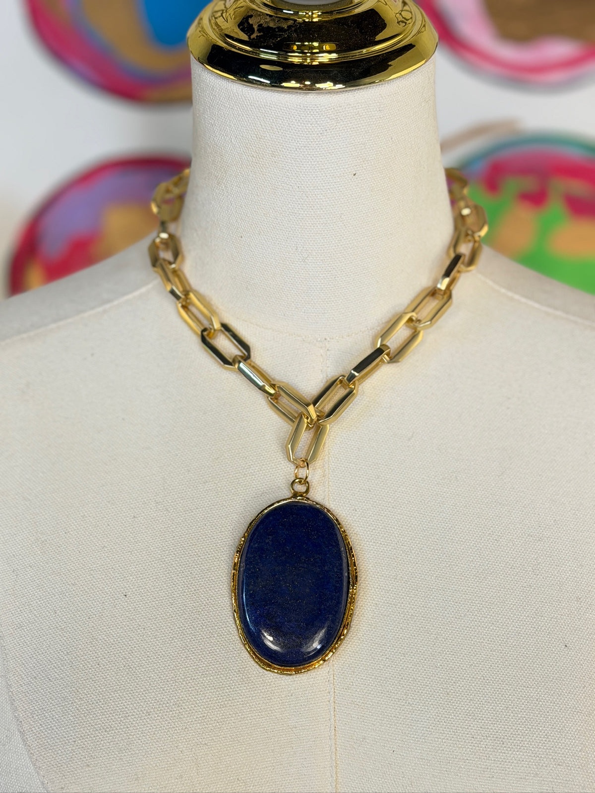 Jennifer Thames Pendant Stone Necklace