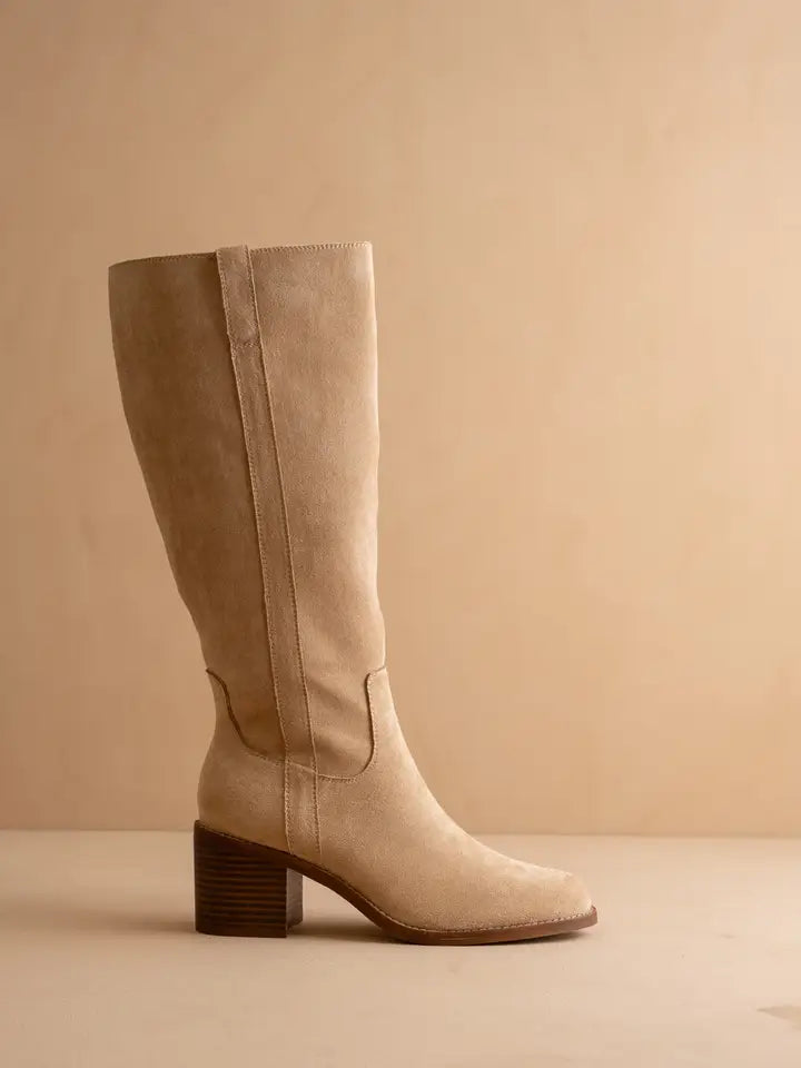 harriet riding boot in almond