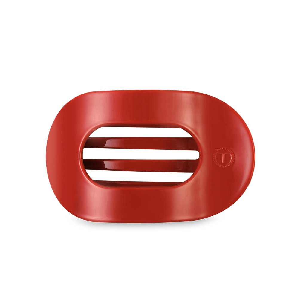 TELETIES Flat Round Hair Clip | Medium | Red Carpet Ready