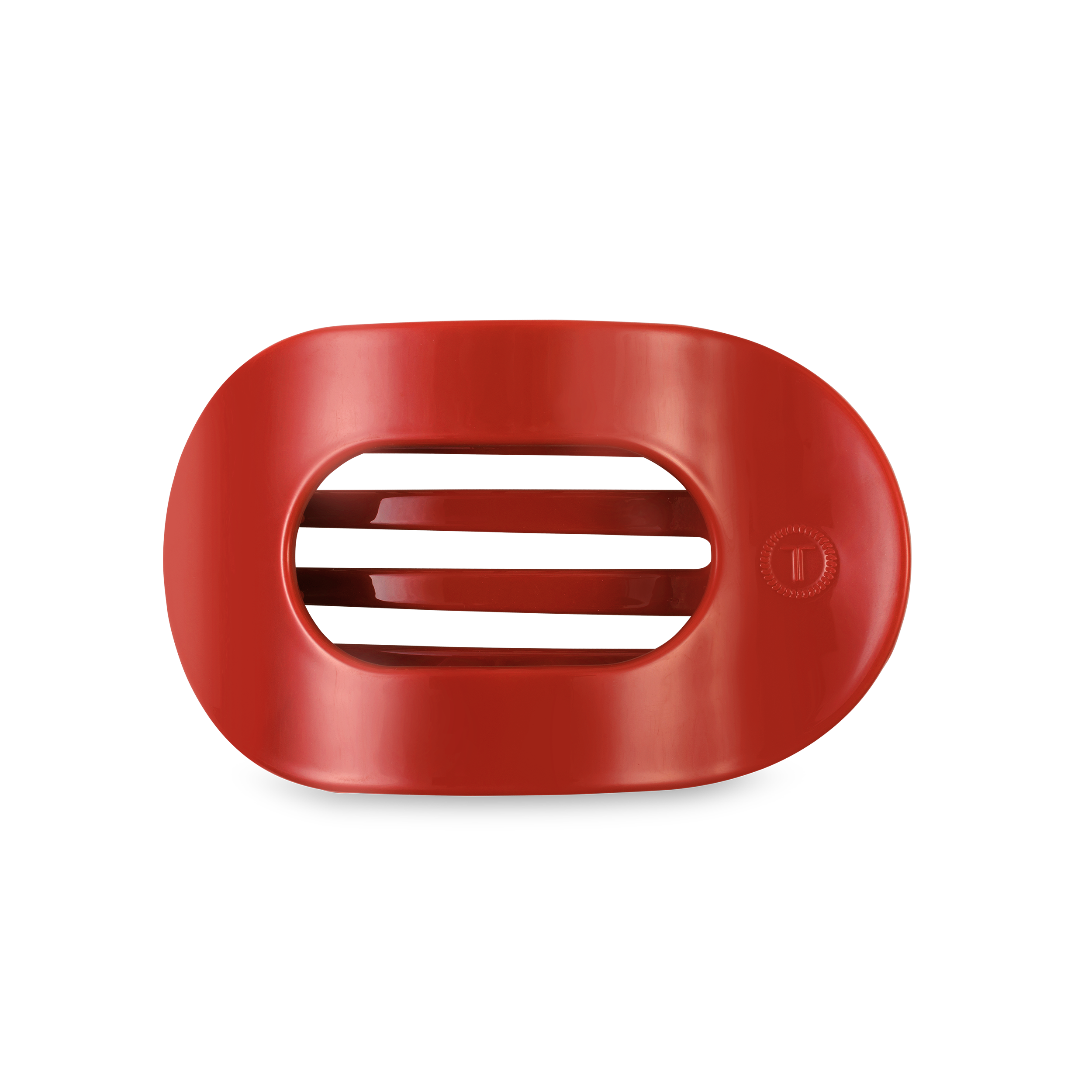 TELETIES Flat Round Hair Clip | Medium | Red Carpet Ready