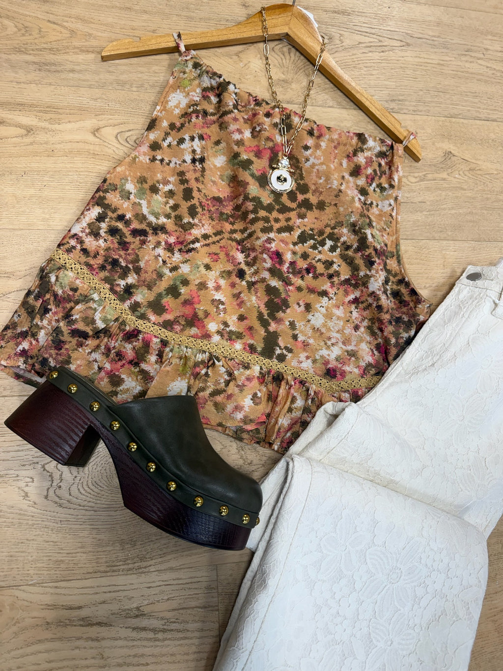 sadie and sage sunset canyon halter top in multi color