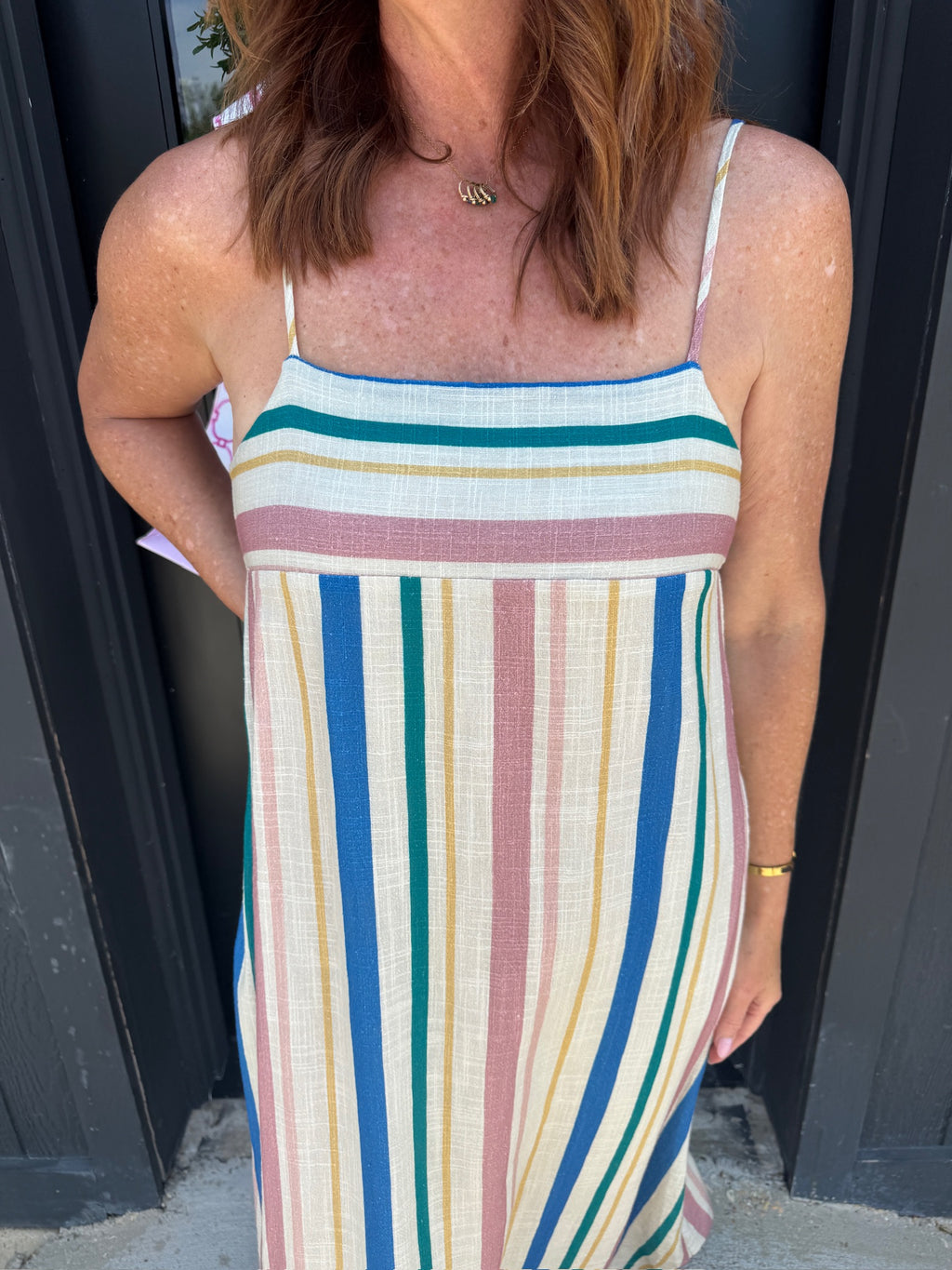 sage the label sail away dress in multi