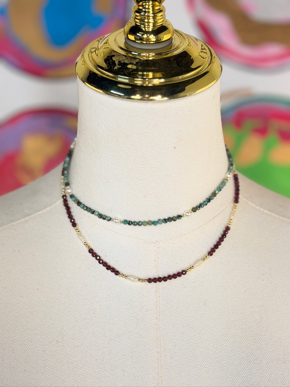 Jennifer Thames Zoe Beaded Necklace (2 colors)