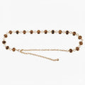 Glossy Coffee Bean Chain Belt