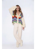 Beulah Chevron Chunky Cardigan