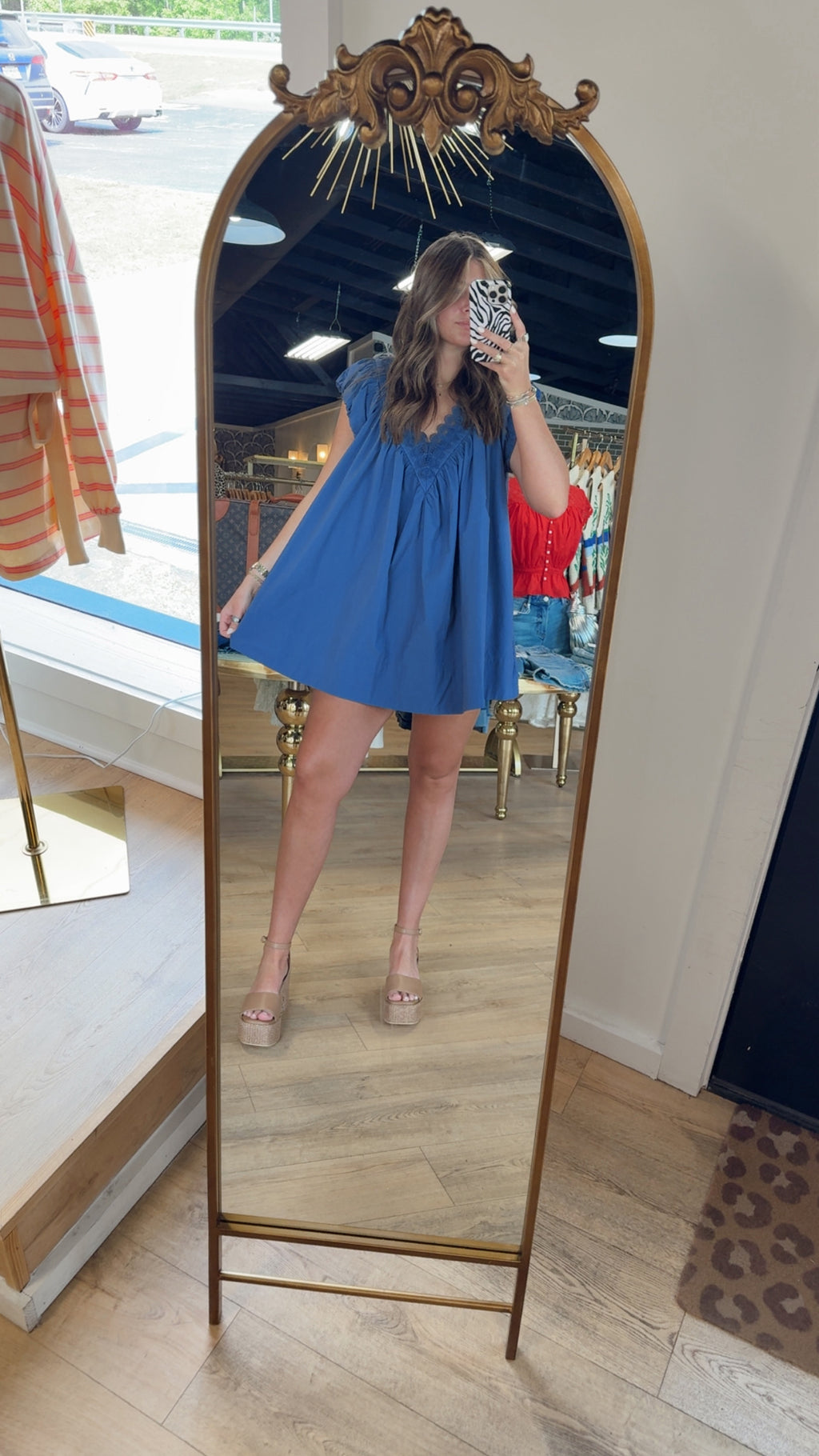free people sundazed mini dress in night shadow