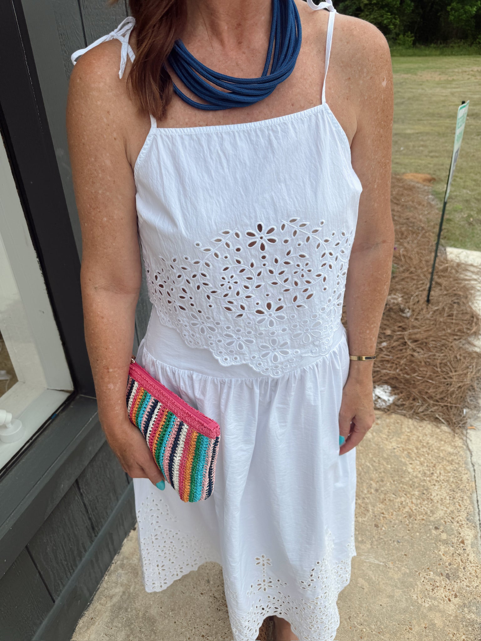sadie and sage atlantis eyelet skirt in white