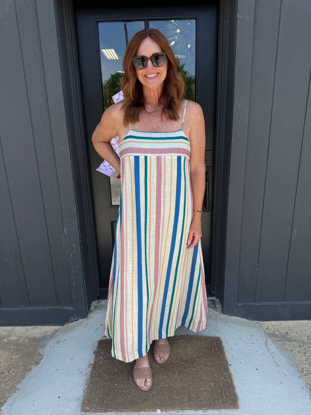 sage the label sail away dress in multi