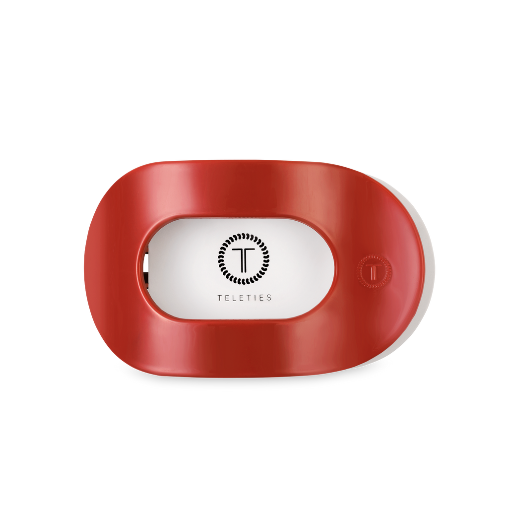 TELETIES Flat Round Hair Clip | Medium | Red Carpet Ready