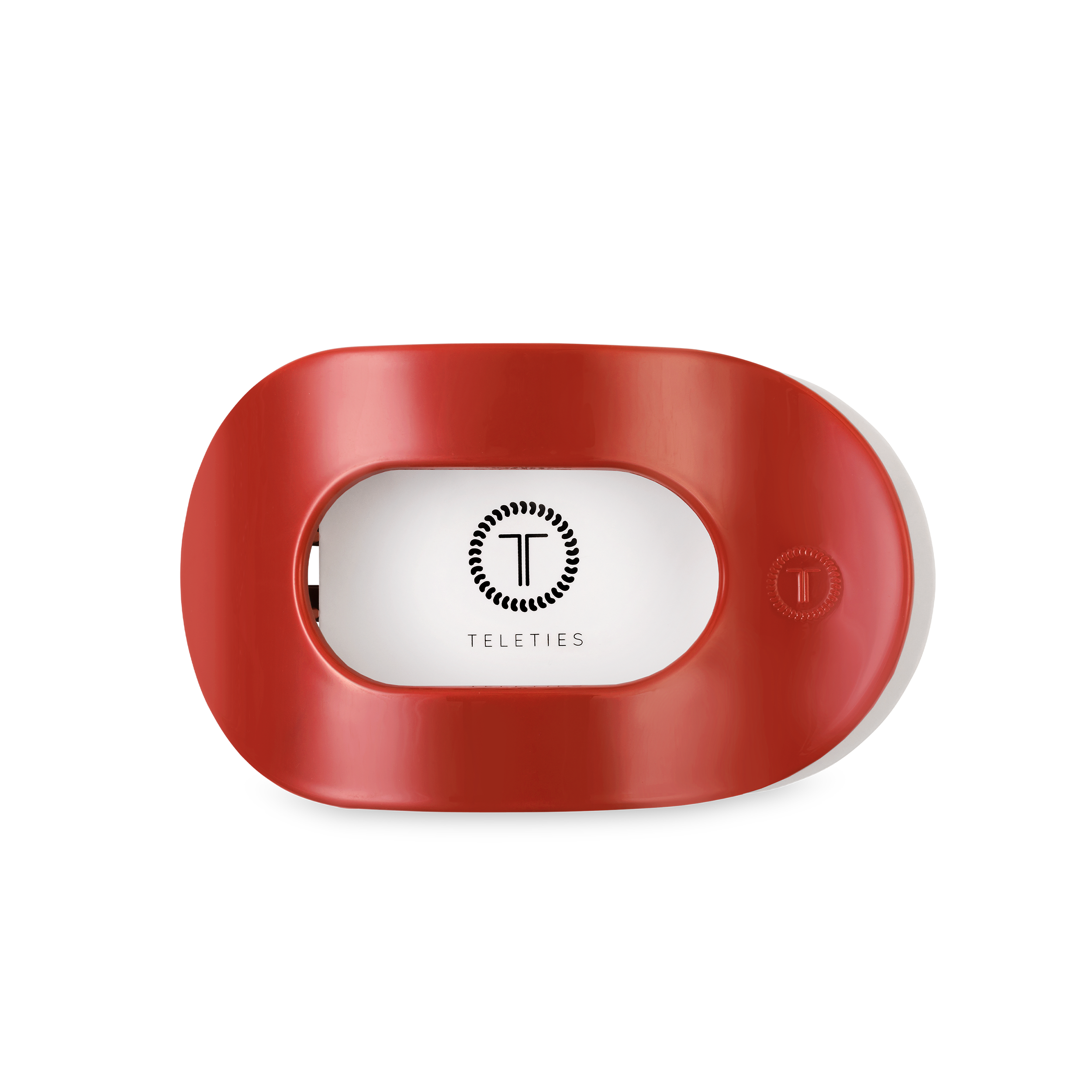TELETIES Flat Round Hair Clip | Medium | Red Carpet Ready