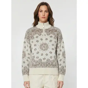 current air half-zip sweater in oatmeal