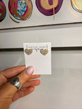 jennifer thames stud diamond heart  earring