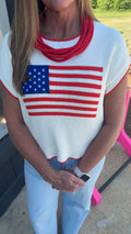z supply sleeveless patriot sweater in cloud