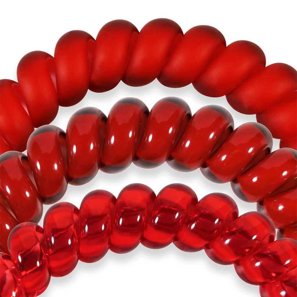 TELETIES Spiral Hair Coils | Large | Red Carpet Ready Hair Ties