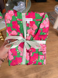 mary square pajama short set in charlotte orchid riverie pink