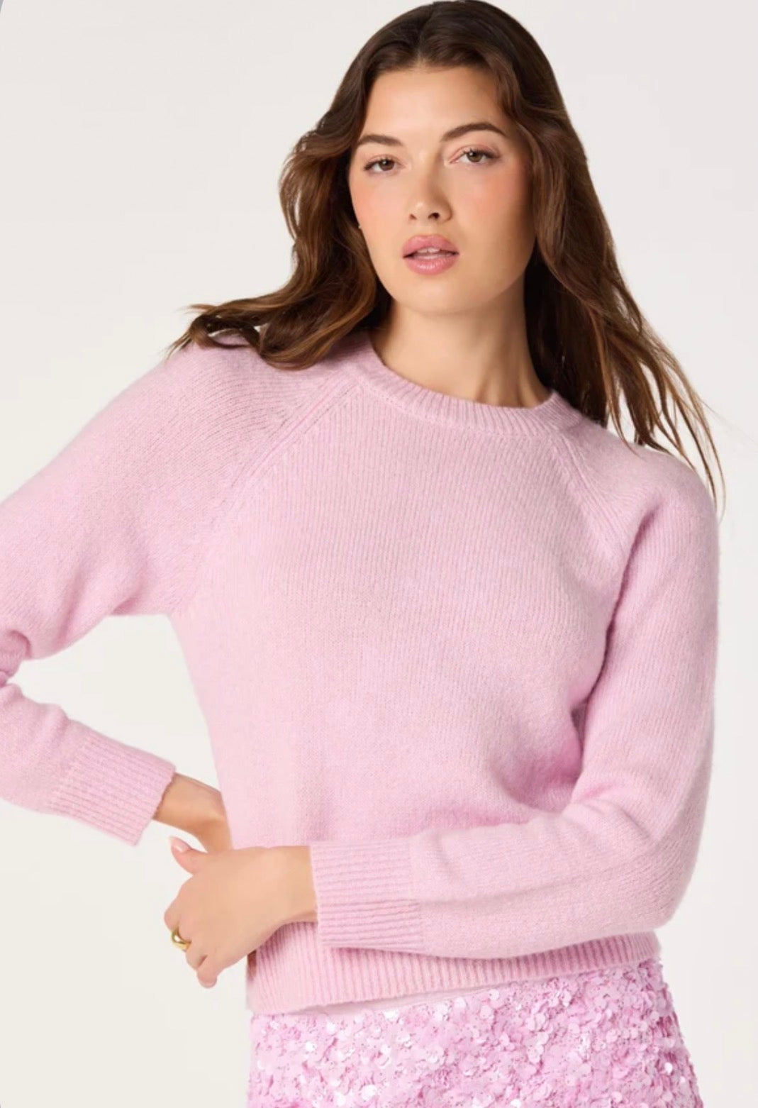 astr brigett sweater in pink