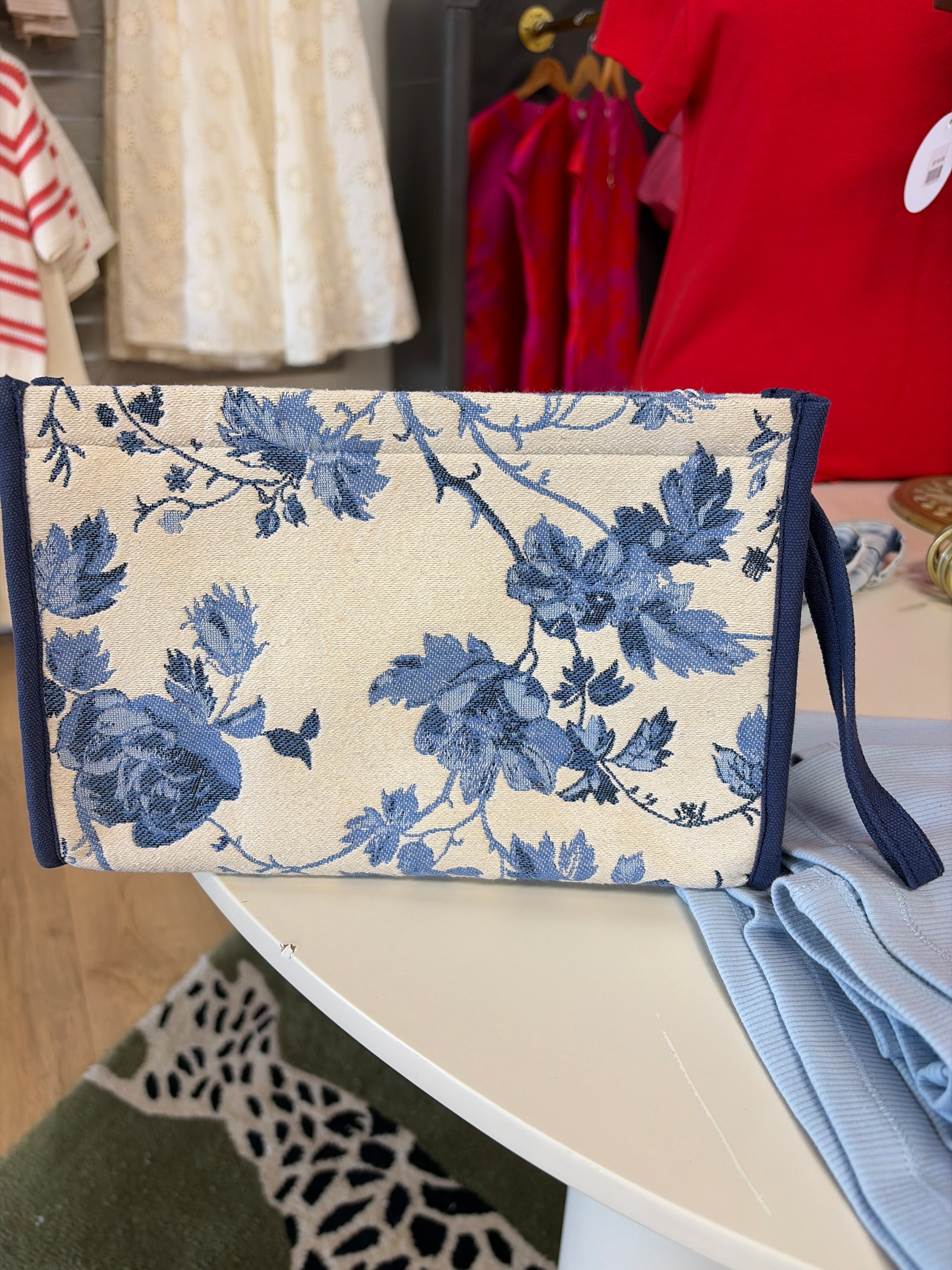 shiraleah blue floral bag