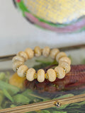 jennifer thames round beaded bracelet in ivory