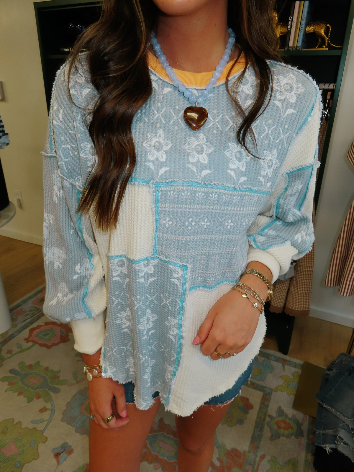 free people wildflower thermal  in clear skies combo
