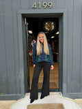 allen plaid sweater in emerald combo