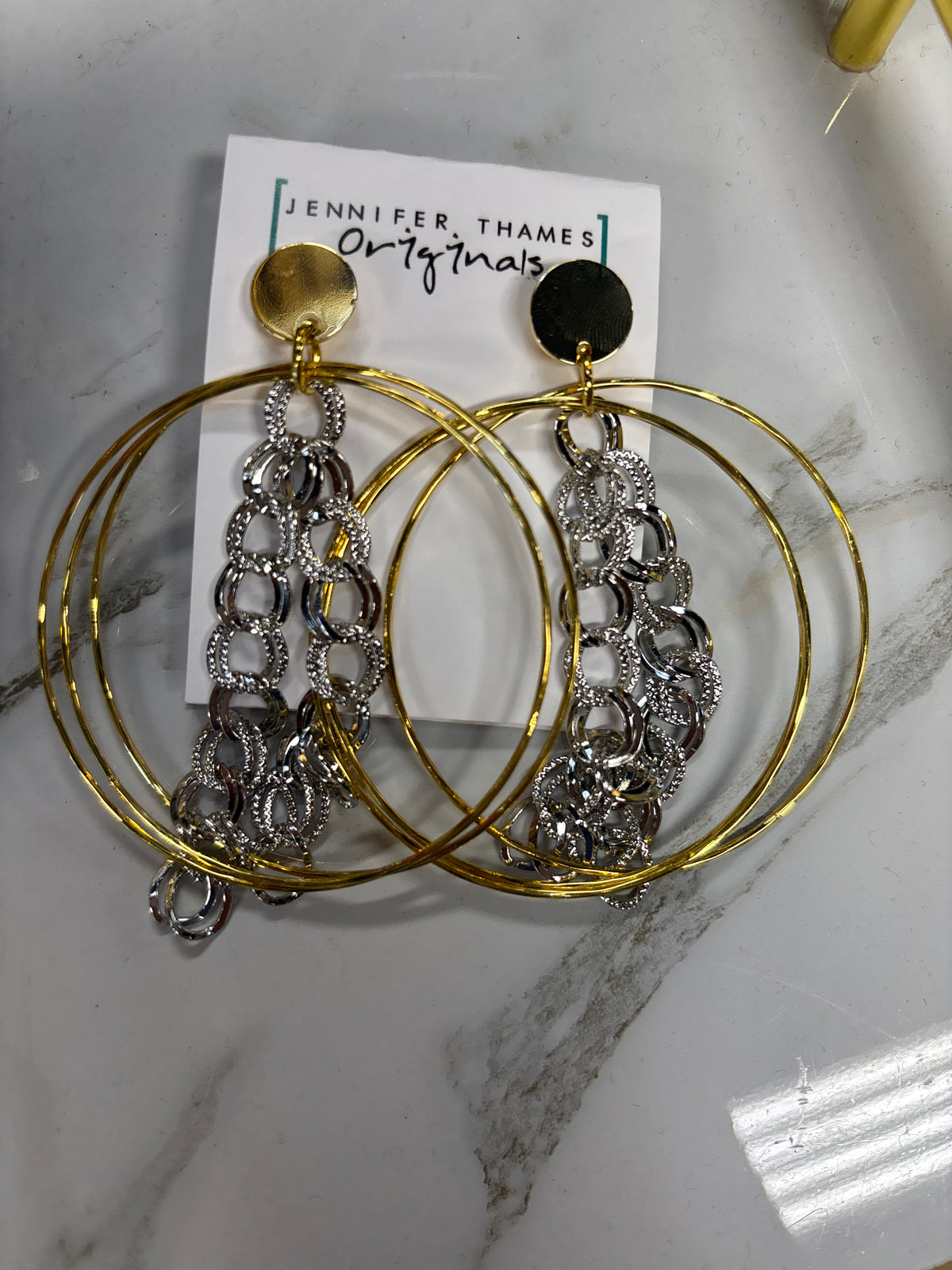 jennifer thames mixed metal olivia earring