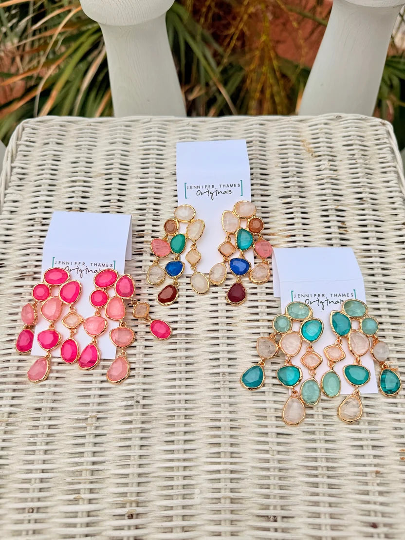 Jennifer Thames Color Chandelier Earrings