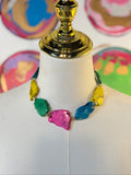 jennifer thames slab necklace in multi