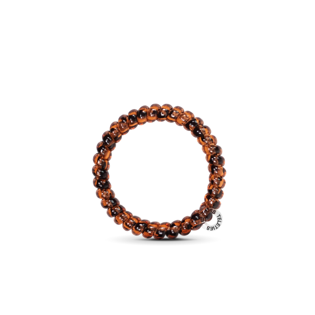 TELETIES Spiral Hair Coils | Small | Tortoise Hair Ties