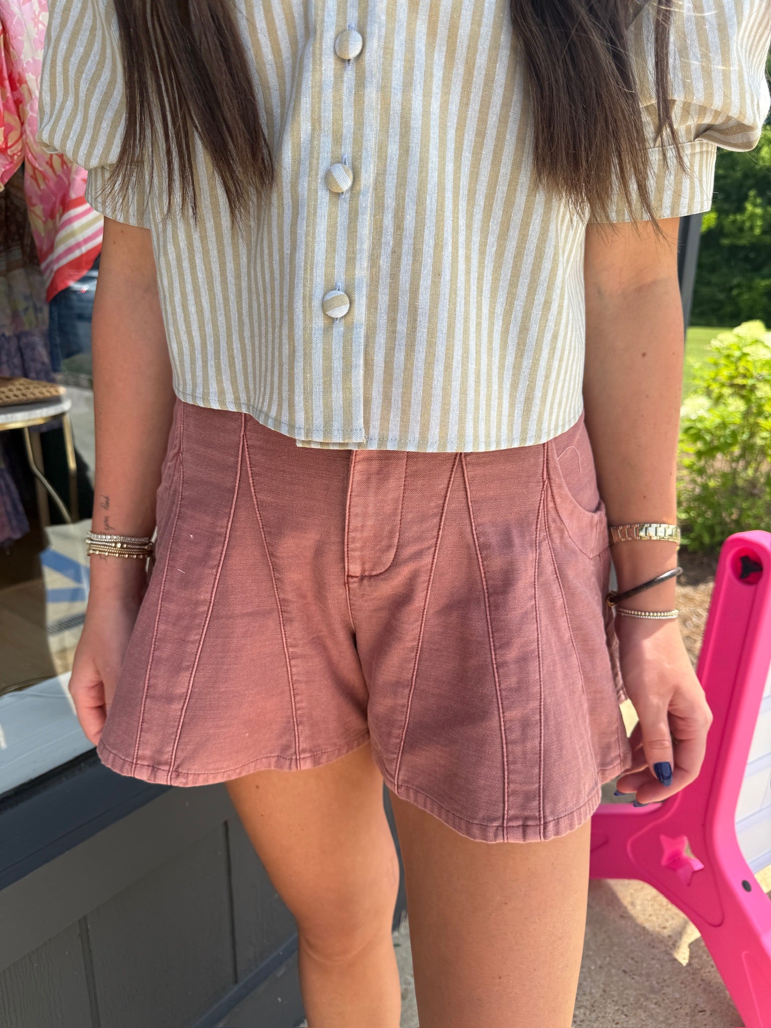 free people song and dance short in cedarwood