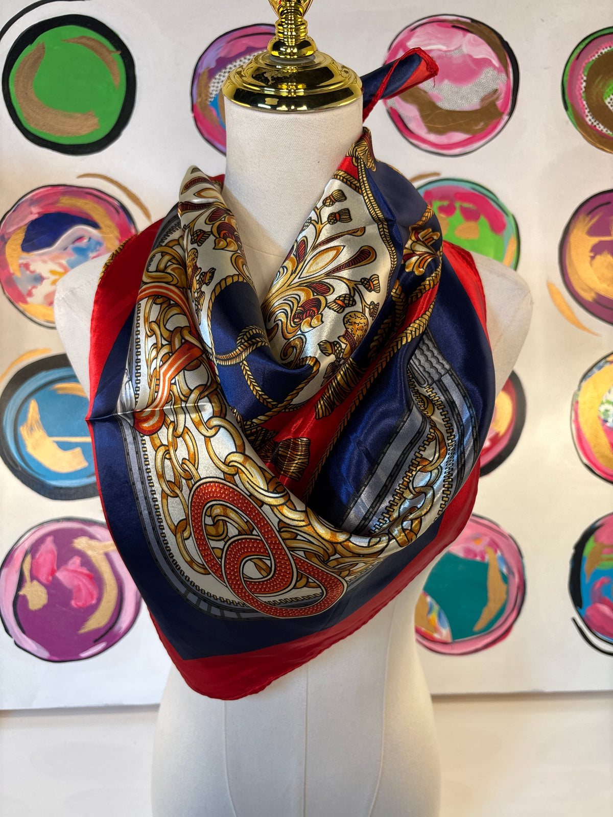 Tassel Printed Red/Navy