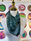 Paisley Printed Bandana Scarf, Green