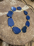 jennifer thames slab necklace in navy