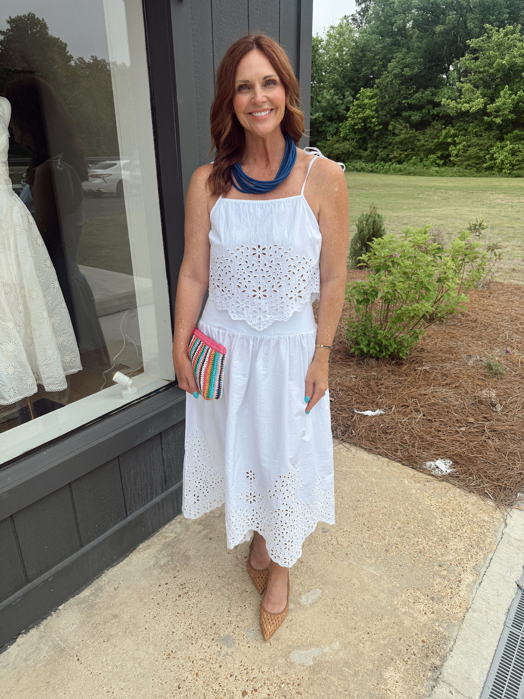 sadie and sage atlantis eyelet skirt in white