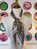 Arabian Paisley Print Scarf, Taupe