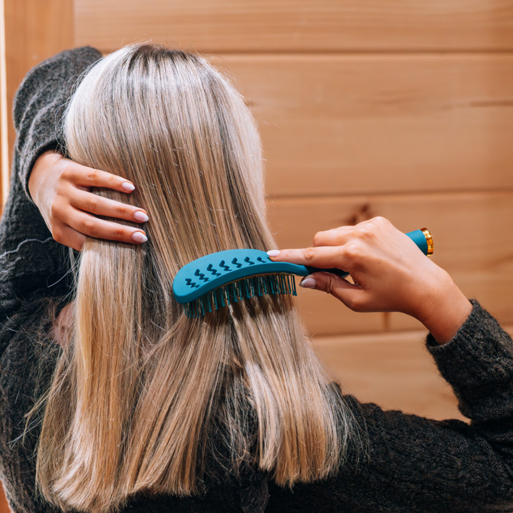 TELETIES Vented Hair Brush | Teal With It