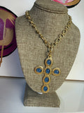 jennifer thames blue cross necklace