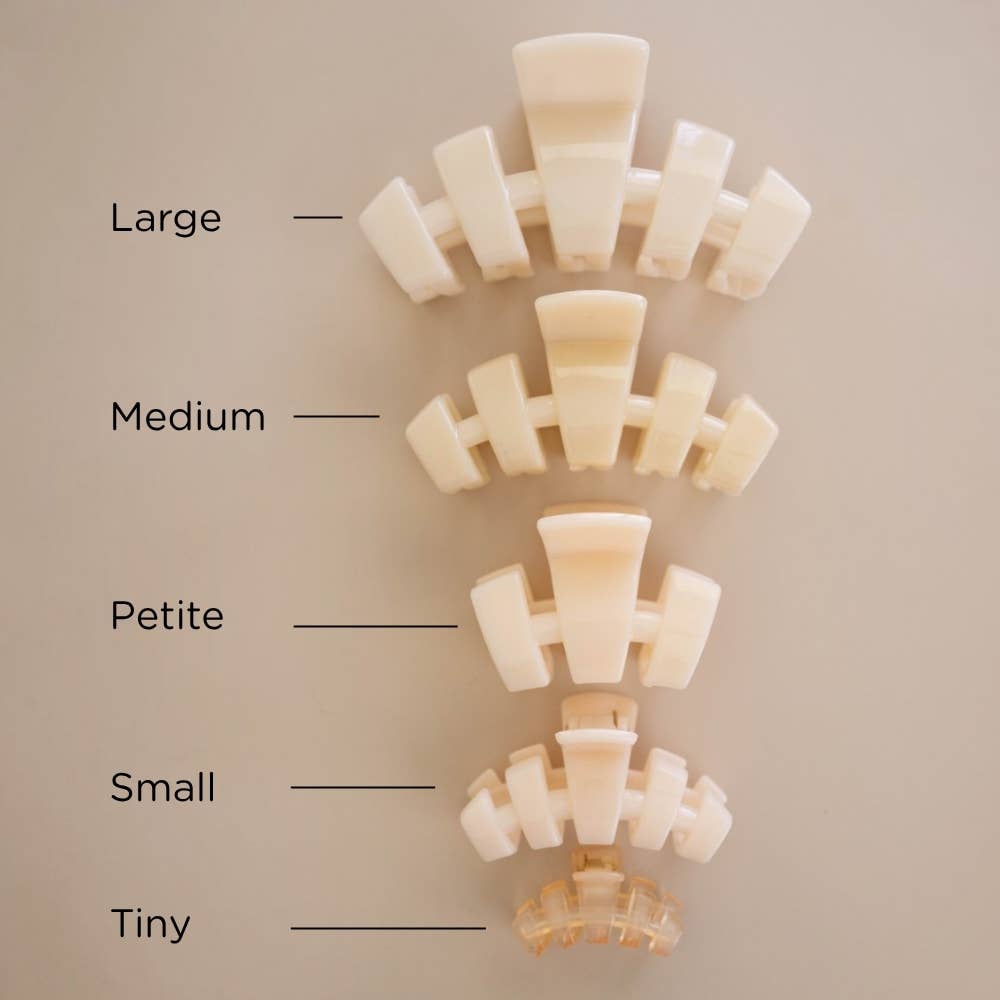 TELETIES Classic | Almond Beige | Petite | Claw Clip