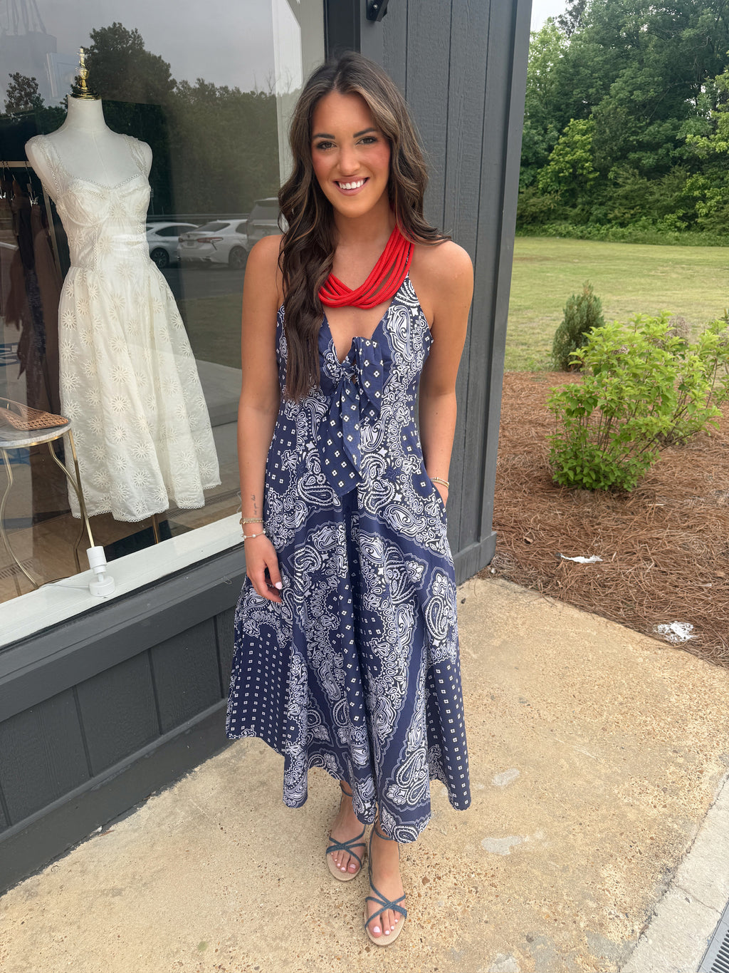 Tolani Mahila Elowen midi dress in paisley
