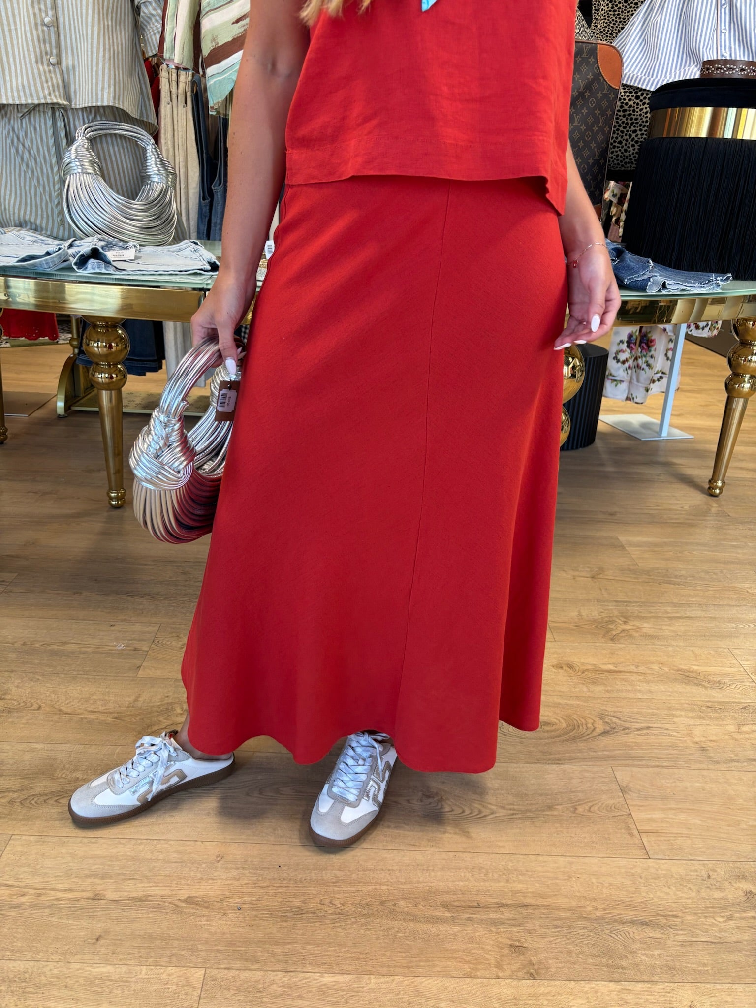 z supply meryl skirt in chili pepper