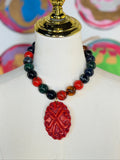 Jennifer Thames Holly Necklace, Red