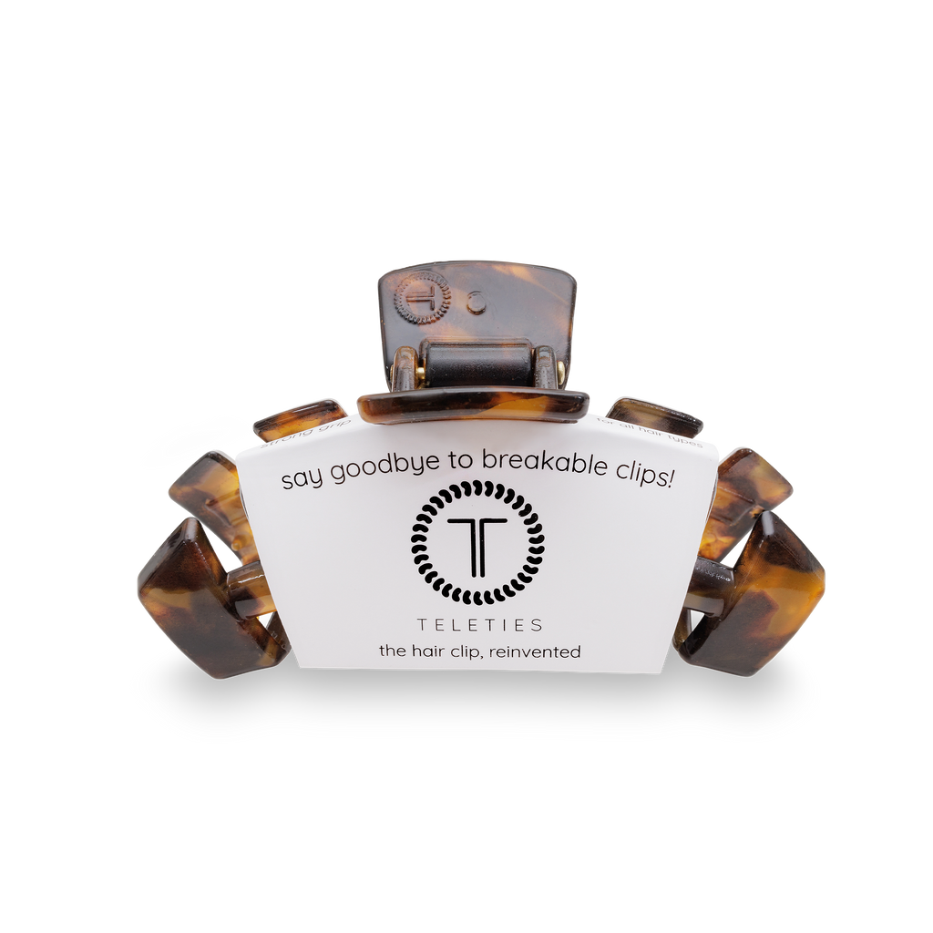 TELETIES Classic Hair Clip | Medium | Tortoise