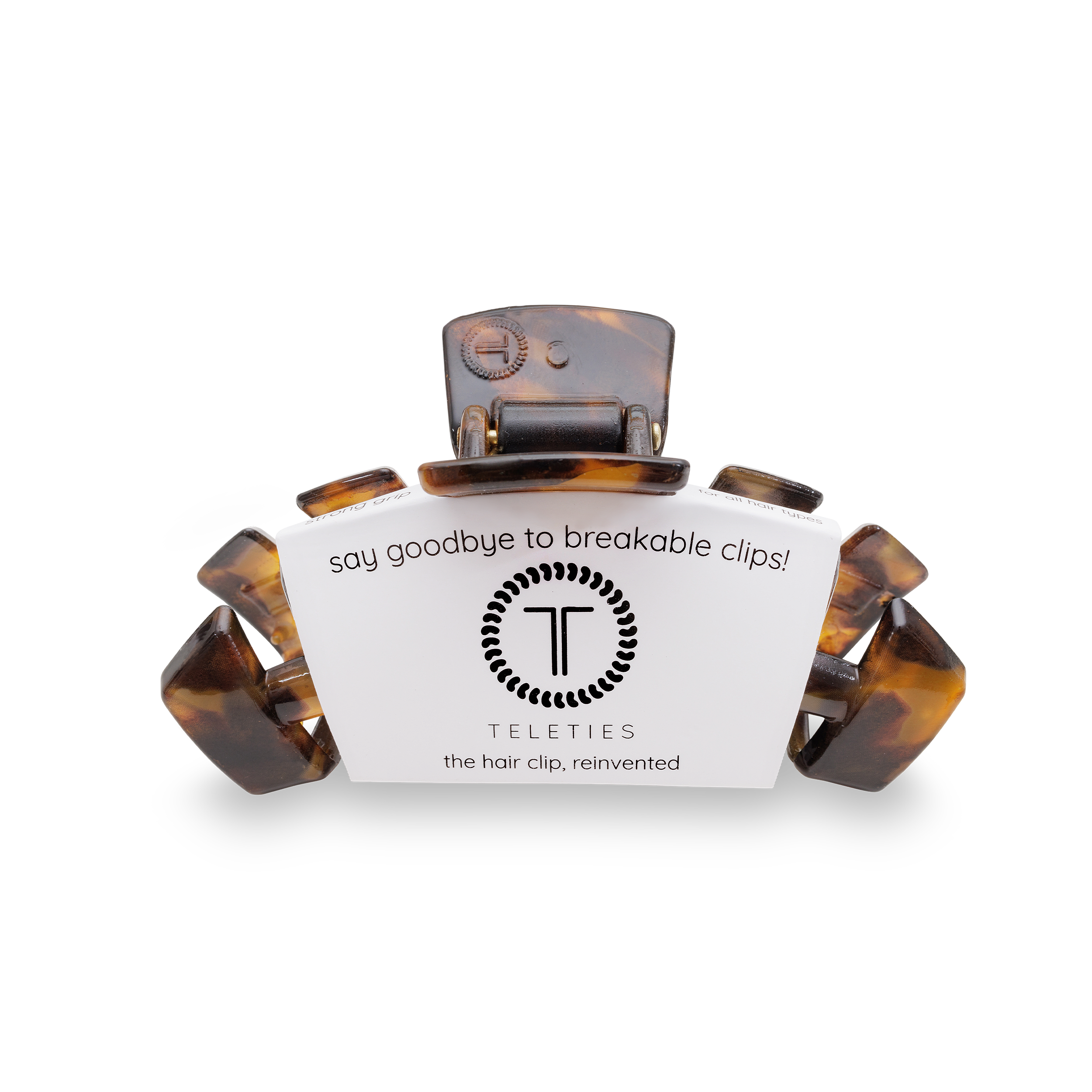 TELETIES Classic Hair Clip | Medium | Tortoise