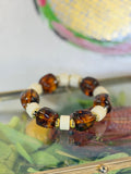 jennifer thames tortoise & ivory beaded bracelet