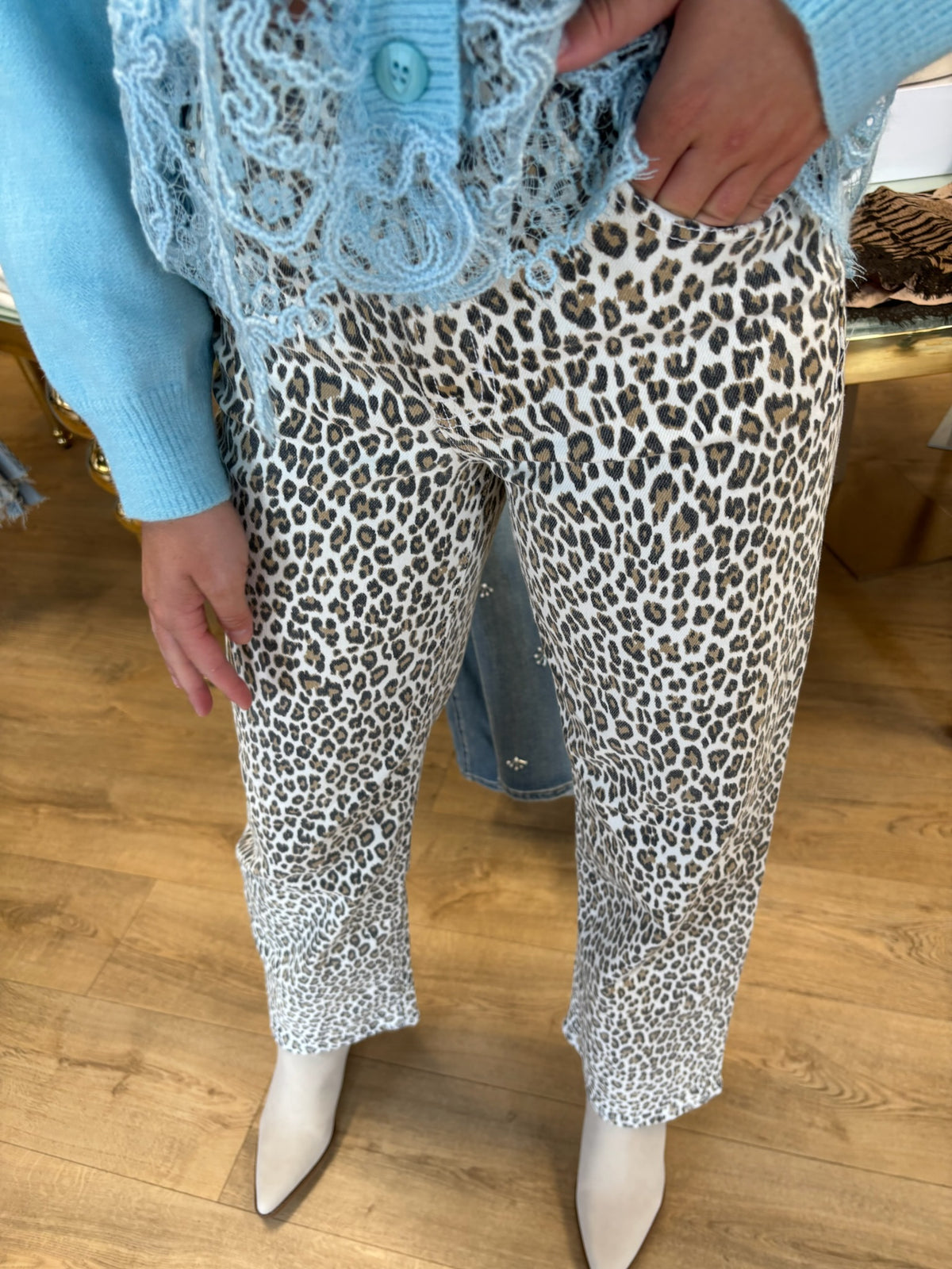 hidden logan jean in white cheetah